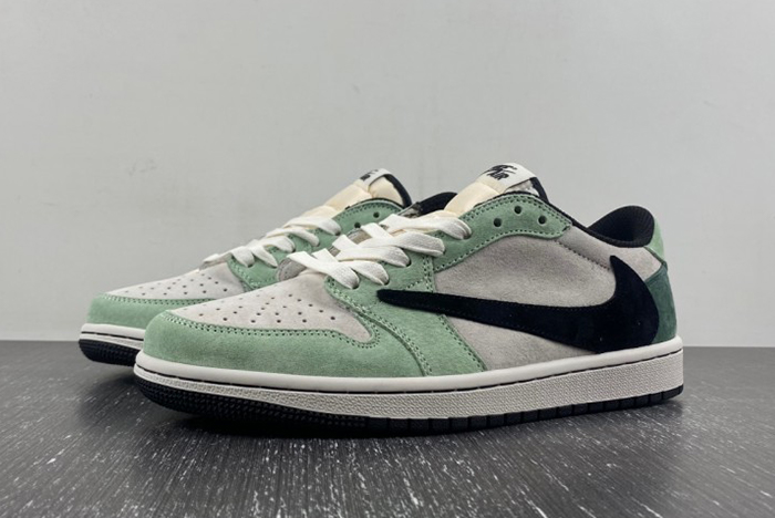 Travis Scott x Air Jordan 1 Low WHITE GREEN BLACK DM7866-813