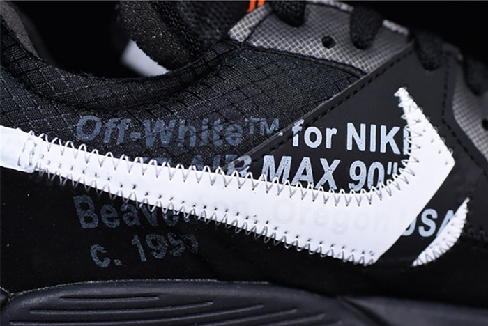 Off-White  Nike Air Max 90 Black Cone White AA7293-001