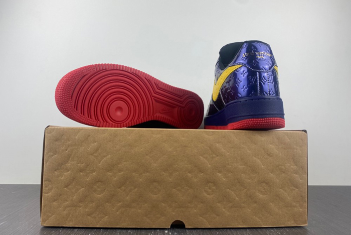 Louis V  x Nike Air Force LV  Black/Blue/Yellow