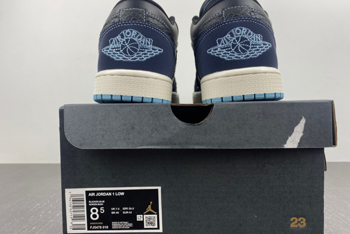 Air Jordan 1 Low Navy Black Snakeskin FJ5478-010