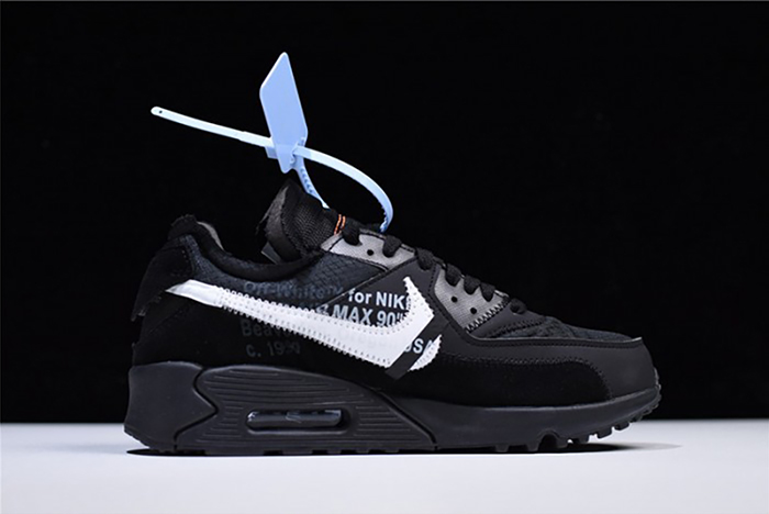 Off-White  Nike Air Max 90 Black Cone White AA7293-001