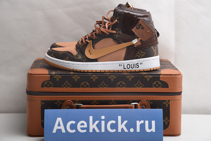 Louis V  x Off-White  x Air Jordan 1 Customs MENS AQ0818-158