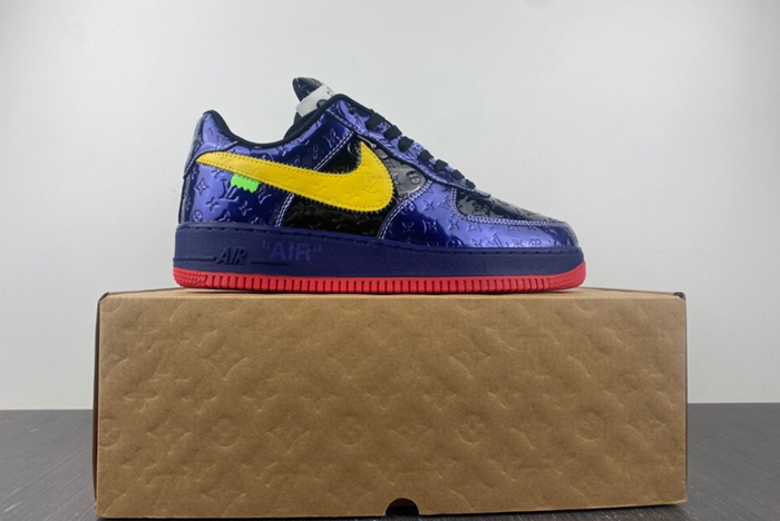 Louis V  x Nike Air Force LV  Black/Blue/Yellow