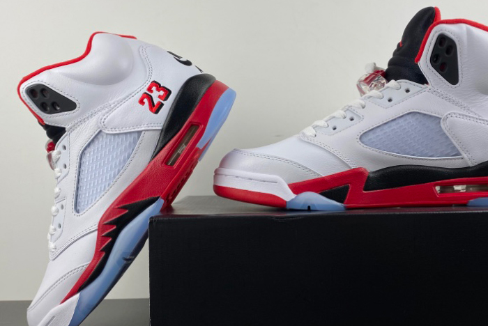 Air Jordan 5  Fire Red Black Tongue HQ7978-101
