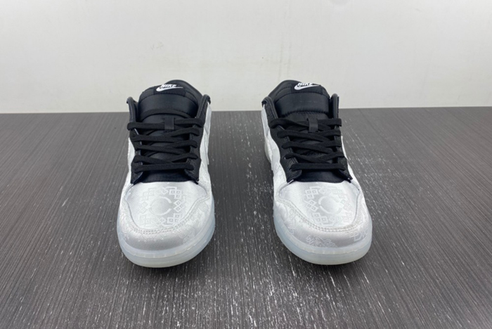 CLOT x fragment x Nike Dunk Low Colorway: White/Black  FN0315-110