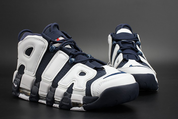 Nike Air More Uptempo "Olympic" White/Midnight Navy mens 414962-104