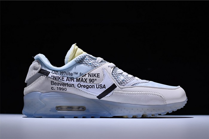 Off-White  x Nike Air Max 90 AM90 THE TEN 10 Sail Muslin Virgil Abloh AA7293-100