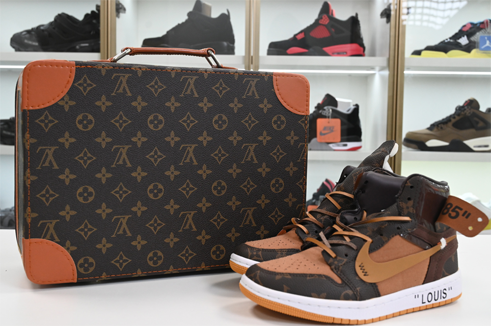 Louis V  x Off-White  x Air Jordan 1 Customs MENS AQ0818-158