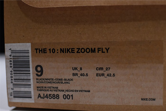 Off-White  Nike Zoom Fly Black AJ4588-001