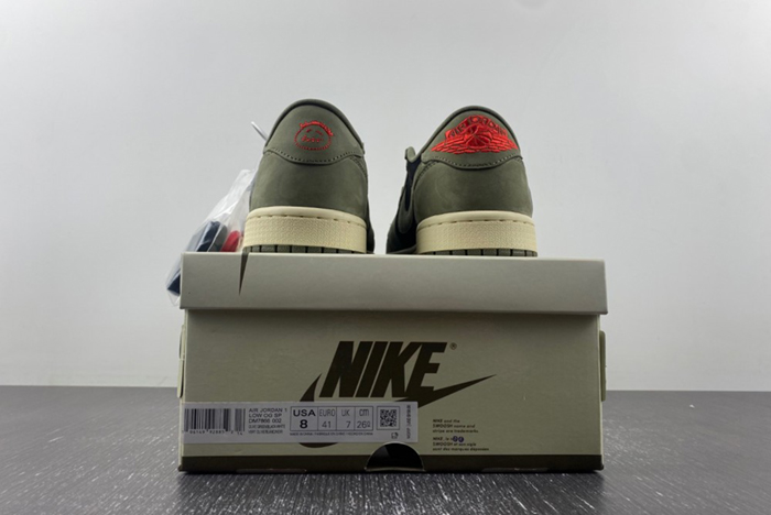 Travis Scott x Air Jordan 1 Low OG “Black/Olive” DM7866-002