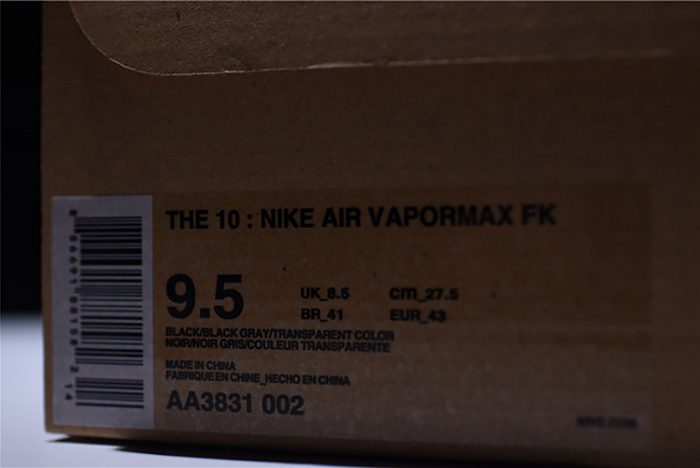 Off-White  x Nike Air VaporMax FK Black AA3831-002