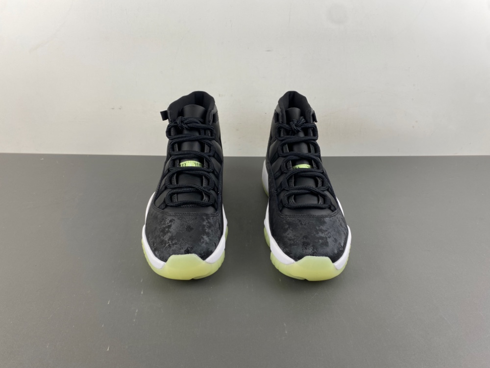 Jordan 11 Retro Black Barely Volt (GS) - IB1378-001
